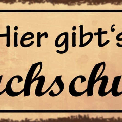 Schild Hier Gibt's Nachschub Bier Alkohol Lokal Wirt Trinken 27x10 Blech od.Holz