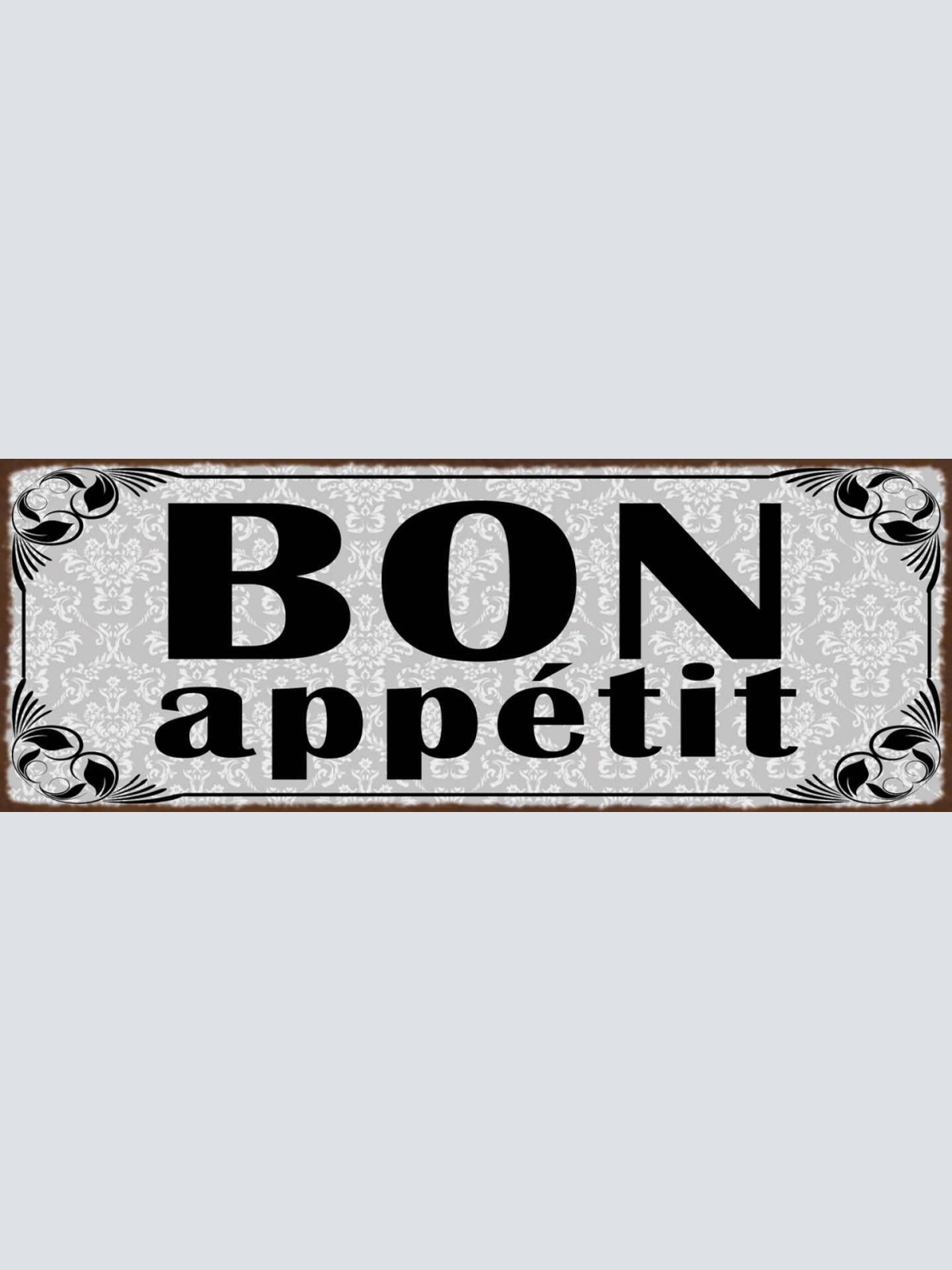 Schild Bon Appétit Guten Appetit Mahlzeit Essen Restaurant 27x10 Blech od.Holz