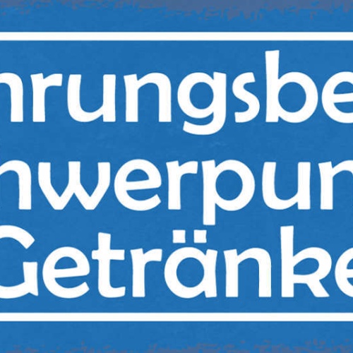 Schild Ernährungsberater Schwerpunkt Getränke Alkohol Bier 27x10 Blech od.Holz