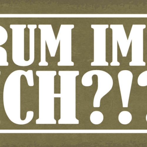 Schild Warum Immer Ich? Pech Unglück Leben Liebe 27x10 Blech od.Holz