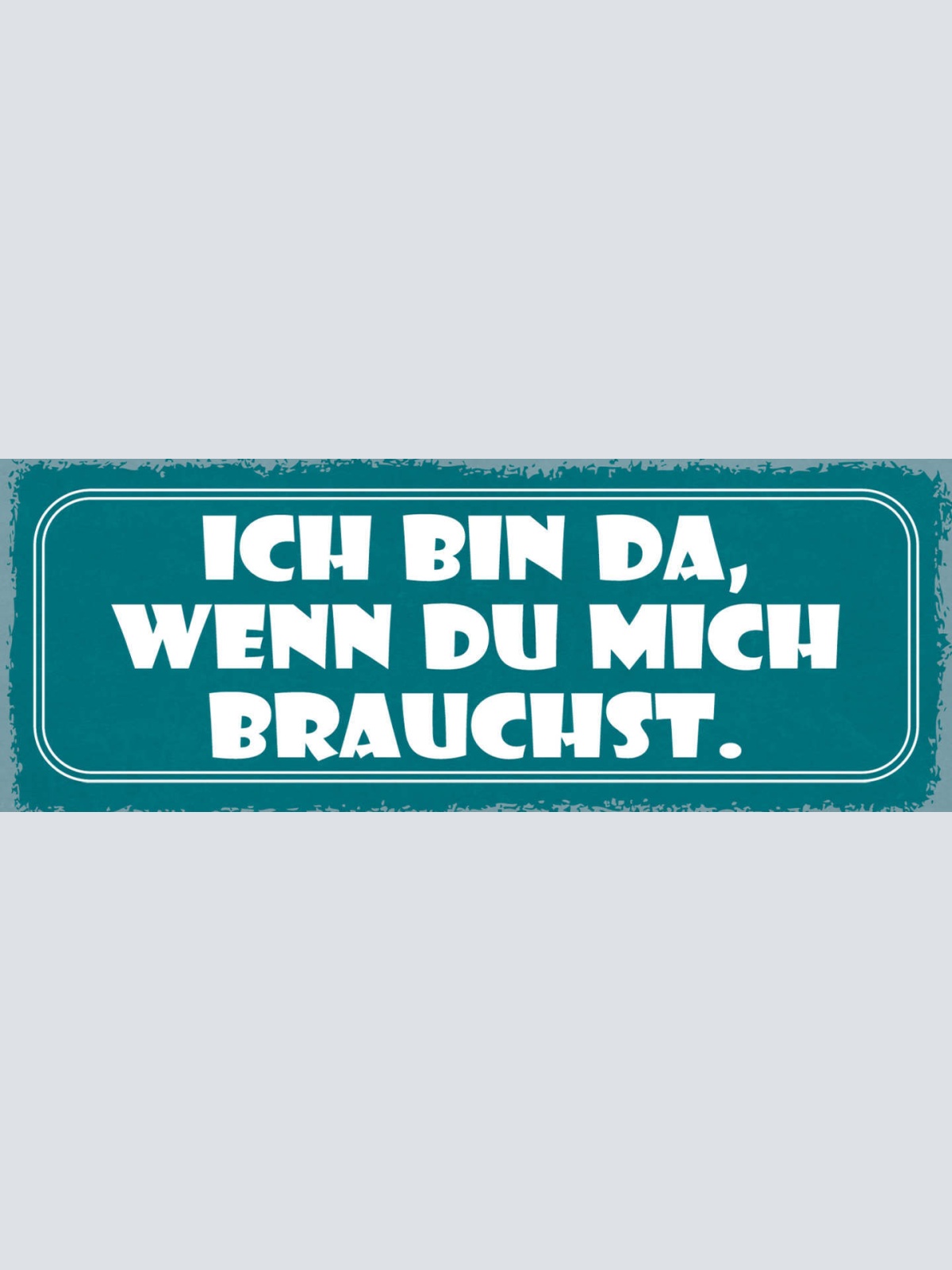 Schild Ich Bin Da Wenn Du Mich Brauchst Liebe Freunde 27x10 Blech od.Holz