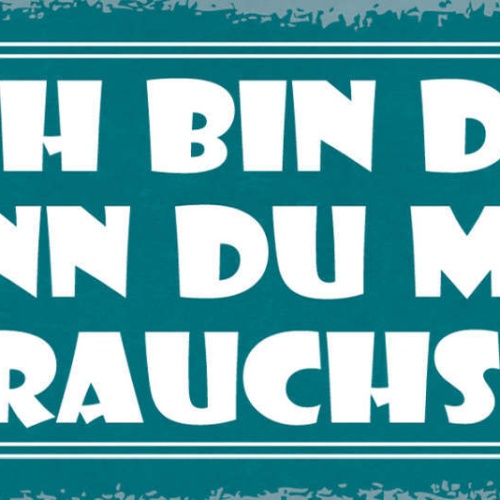 Schild Ich Bin Da Wenn Du Mich Brauchst Liebe Freunde 27x10 Blech od.Holz