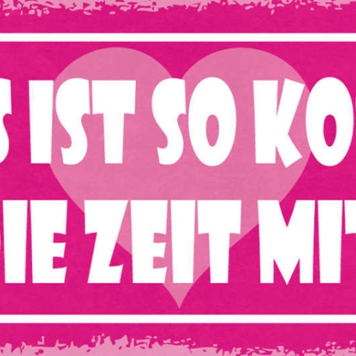 Schild Nichts Ist So Kostbar Wie Die Zeit Mit Dir Liebe Ehe 27x10 Blech od.Holz