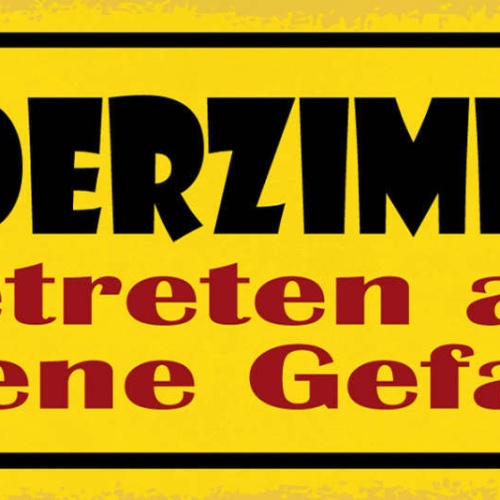 Schild Kinder Zimmer Betreten Auf Eigene Gefahr Kind Haus 27x10 Blech od.Holz