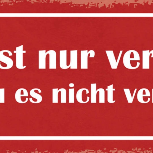 Schild Du Hast Nur Verloren Wenn Du Es Nicht Versuchst 27x10 Blech od.Holz