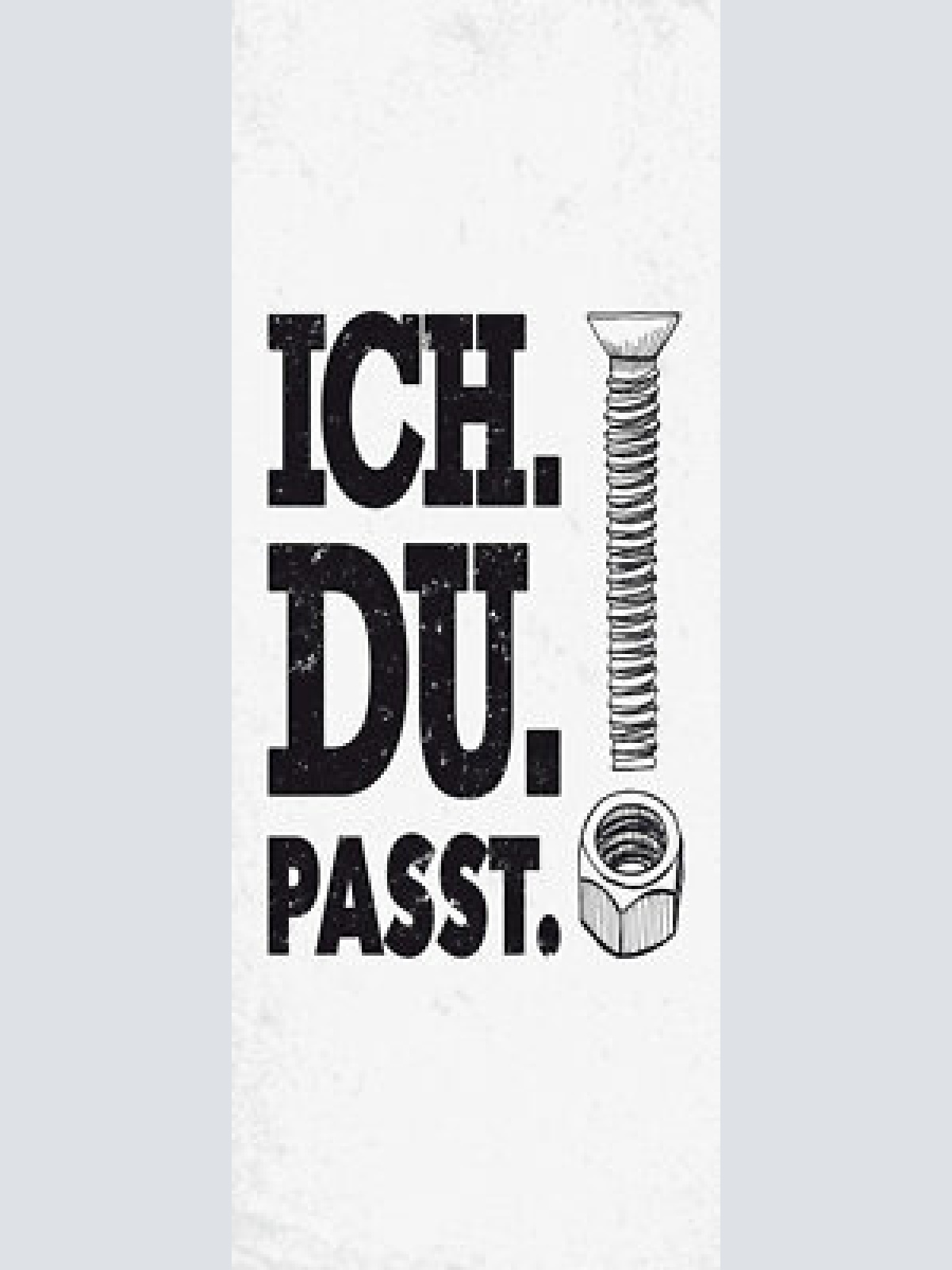 Schild ich du passt liebe beziehung ehe paar freundschaft 27x10 blech od.holz