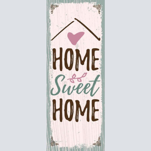 Schild home sweet home zuhause haus wohnung familie eigenheim 27x10blech od.holz