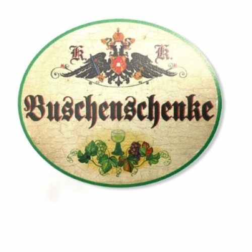 Kuk nostalgie holzschild buschenschenke
