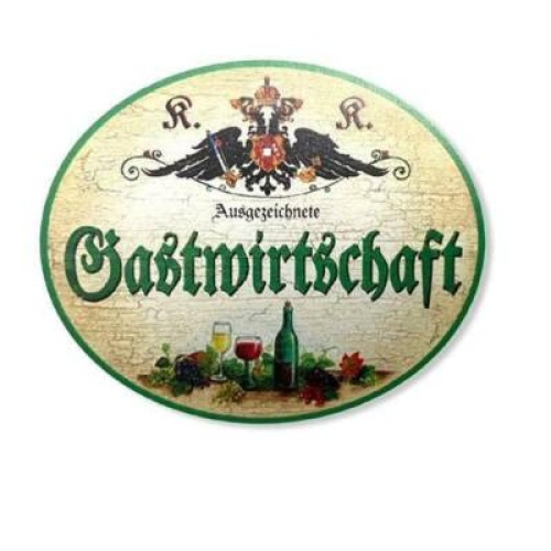 Kuk nostalgie holzschild ausgezeichnete gastwirtschaft