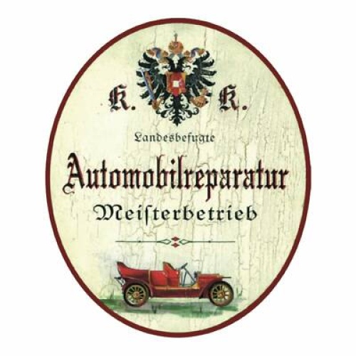Kuk nostalgie holzschild automobilreparatur kfz werkstätte