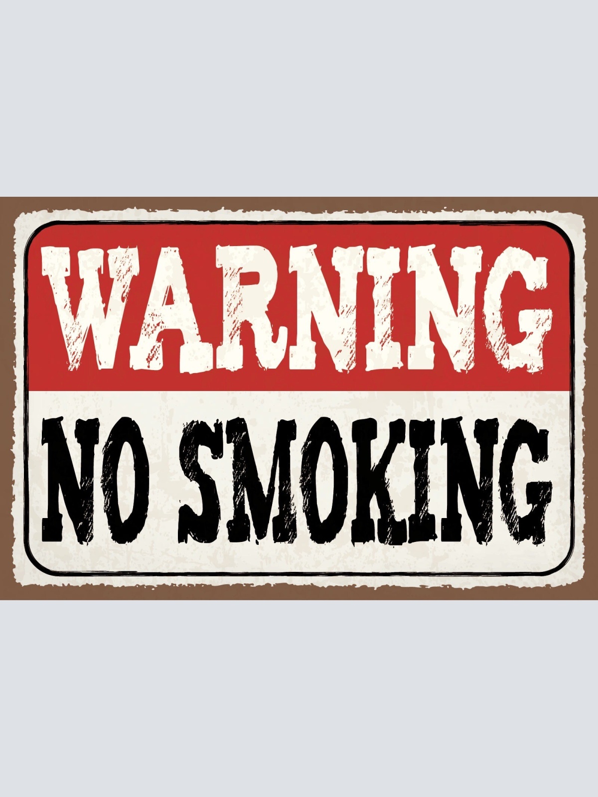 Schild Warning No Smoking Rauchen Zigarette 12x18 / 20x30 / 30x40 Blech od. Holz