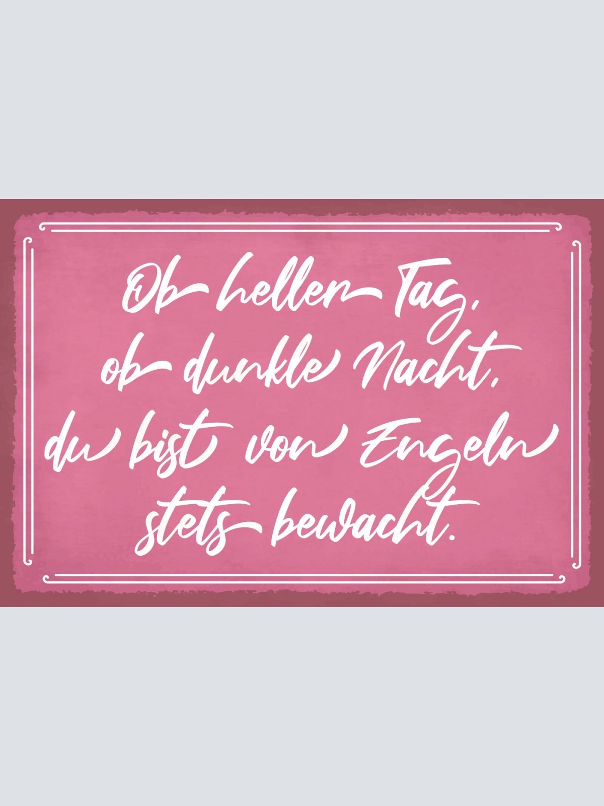 Schild Tag Nacht Engeln Religion Gott Liebe 12x18 / 20x30 / 30x40 Blech od. Holz