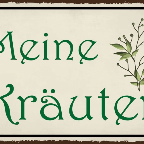 Nostalgie Schild Meine Kräuter Garten Gewürz 12x18 / 20x30 / 30x40 Blech od.Holz