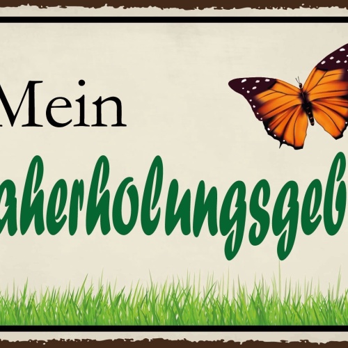 Schild Nah Erholungsgebiet Garten Freizeit 12x18 / 20x30 / 30x40 Blech od. Holz