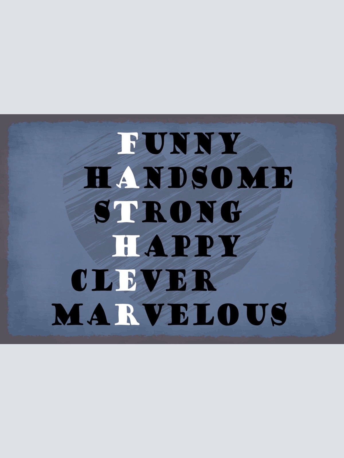 Schild Father Vater Papa Funny Happy Familie 12x18 / 20x30 / 30x40 Blech od.Holz