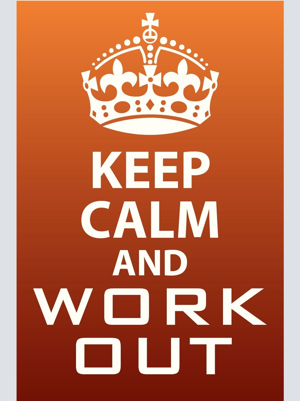 Schild Keep Calm Workout Training Trainieren 12x18 / 20x30 / 30x40 Blech od.Holz