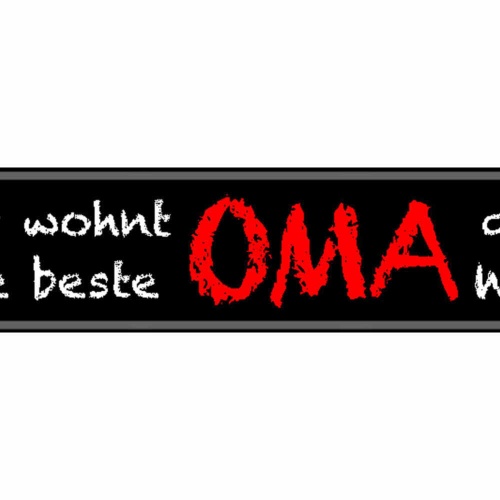 Schild Wohnt Beste Oma Großmutter Familie Großeltern Enkel 46 x 10 Blech od.Holz
