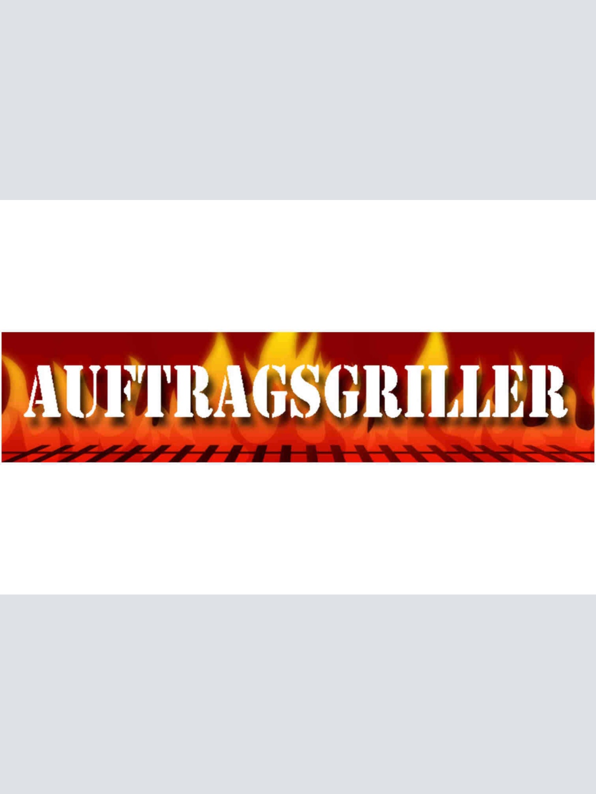 Schild Auftragsgriller Grillen BBQ Grill Fleisch Garten 46 x 10 Blech od. Holz