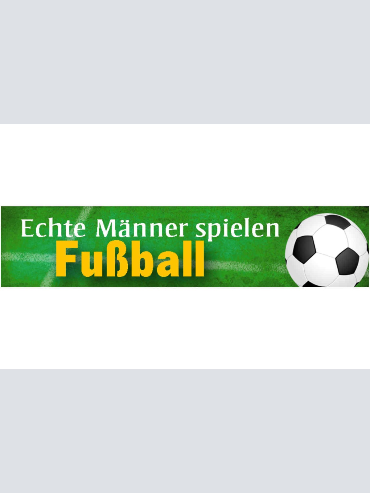 Schild Echte Männer Spielen Fußball Ball Sport Fan Spieler 46 x 10 Blech od.Holz
