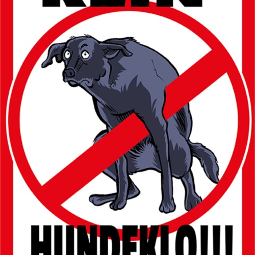Schild Spruch Kein Hundeklo Verbot JW