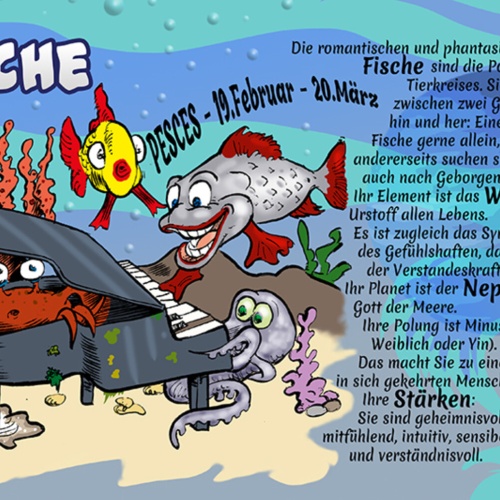 Schild Spruch Sternzeichen Fische JW