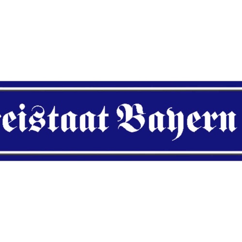 Schild Freistaat Bayern Deutschland München Straße Ort 46 x 10 Blech od. Holz