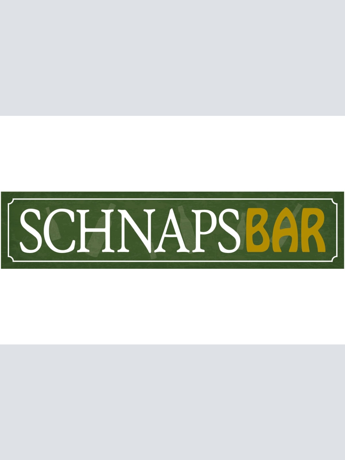 Schild Schnaps Bar Alkohol Glas Lokal Wirt Kneipe Flasche 46 x 10 Blech od. Holz