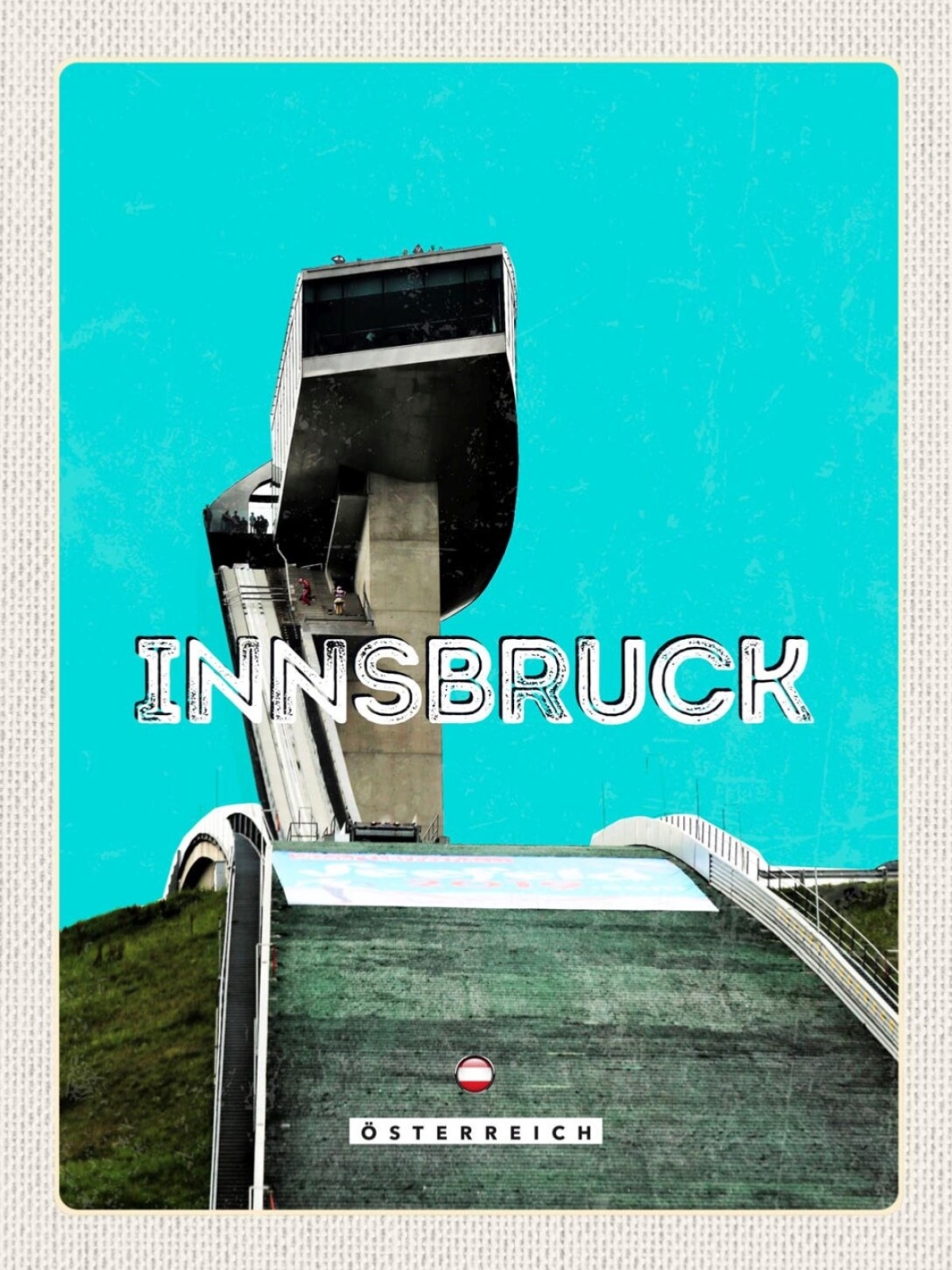 Schild Innsbruck Österreich Tirol Bergisel Schanze 12x18 20x30 30x40 Blech/Holz