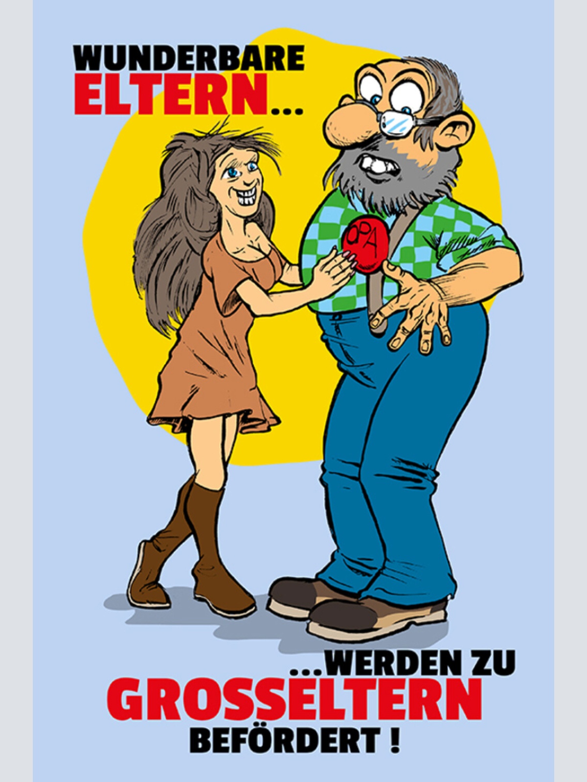 Schild Spruch Wunderbare Eltern werden zu Großeltern befördert Oma Opa JW