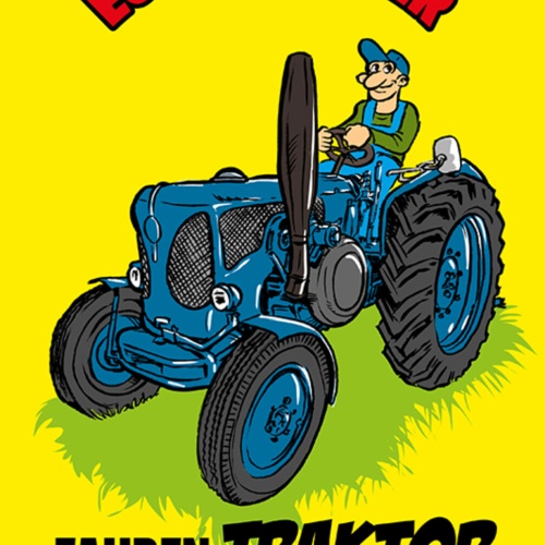 Schild Spruch Echte Männer fahren Traktor Bauer JW