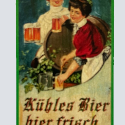 Nostalgie Holzschild Kühles Bier Hier Frisch Vom Fass Alkohol Glas Wirt Schild
