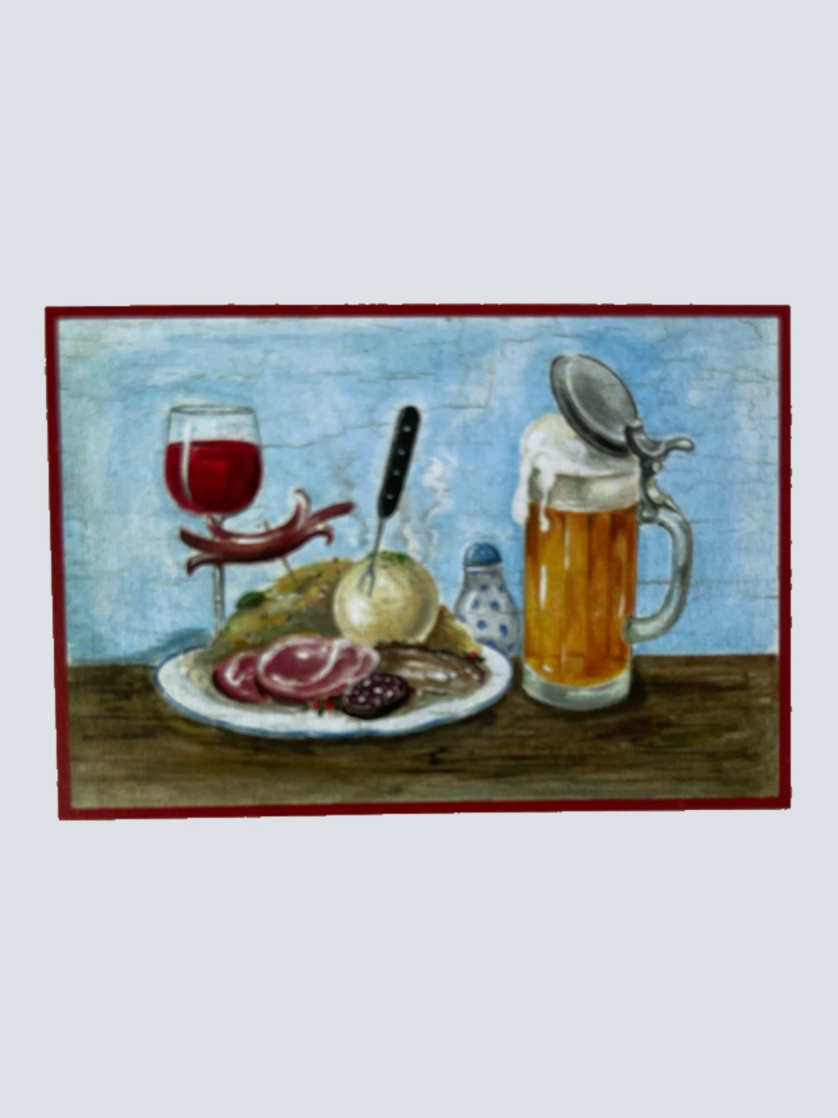 Nostalgie Holzschild Essen Bier Wein Alkohol Wirt Wirtshaus Gasthaus Menü Schild