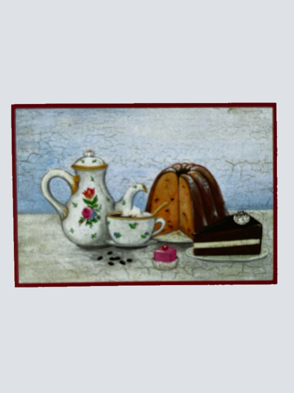 Nostalgie Holzschild Kuchen Torte Kaffee Tee Tasse Kanne Mehlspeise Café Schild
