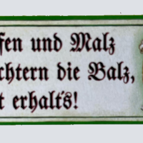 Nostalgie Holzschild Hopfen & Malz Erleichtern Die Balz Gott Erhalts Bier Schild