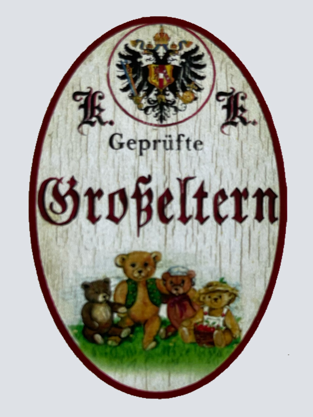KuK Nostalgie Holzschild Geprüfte Großeltern Oma Opa Großvater Großmutter Schild