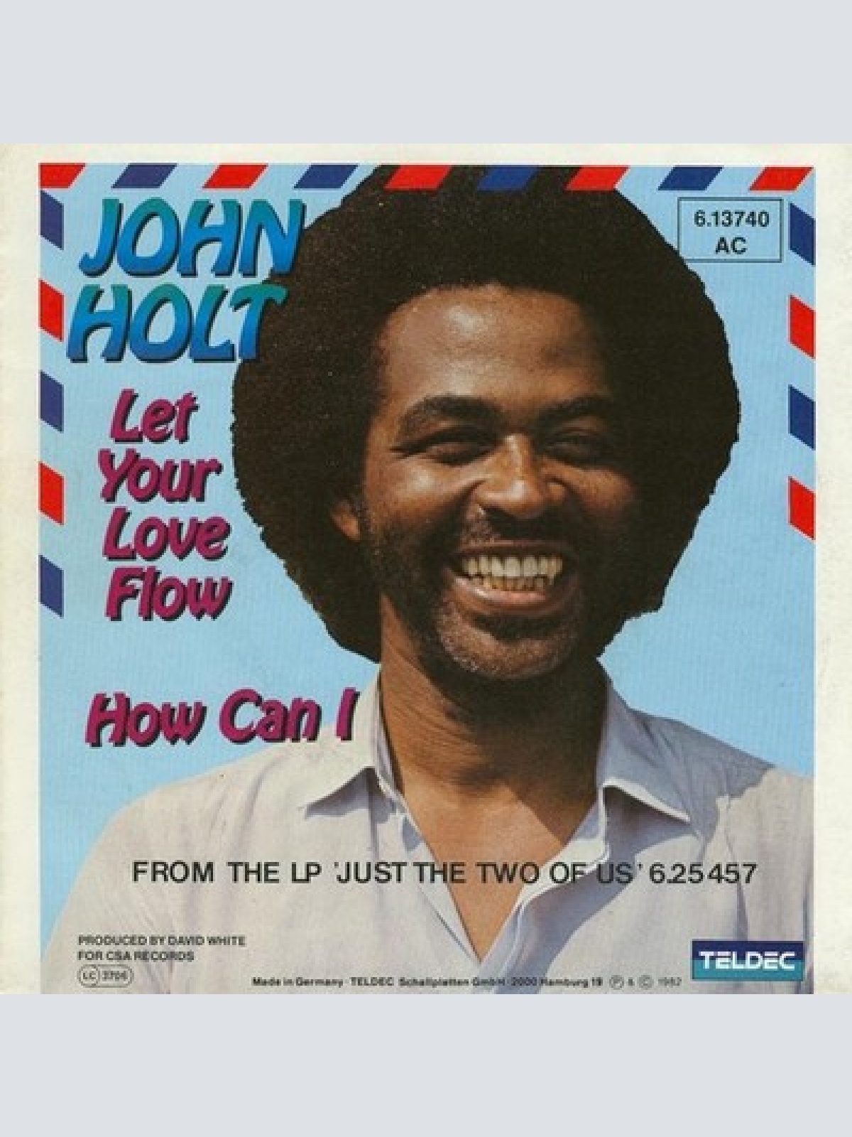 7", Promo John Holt - Let Your Love Flow