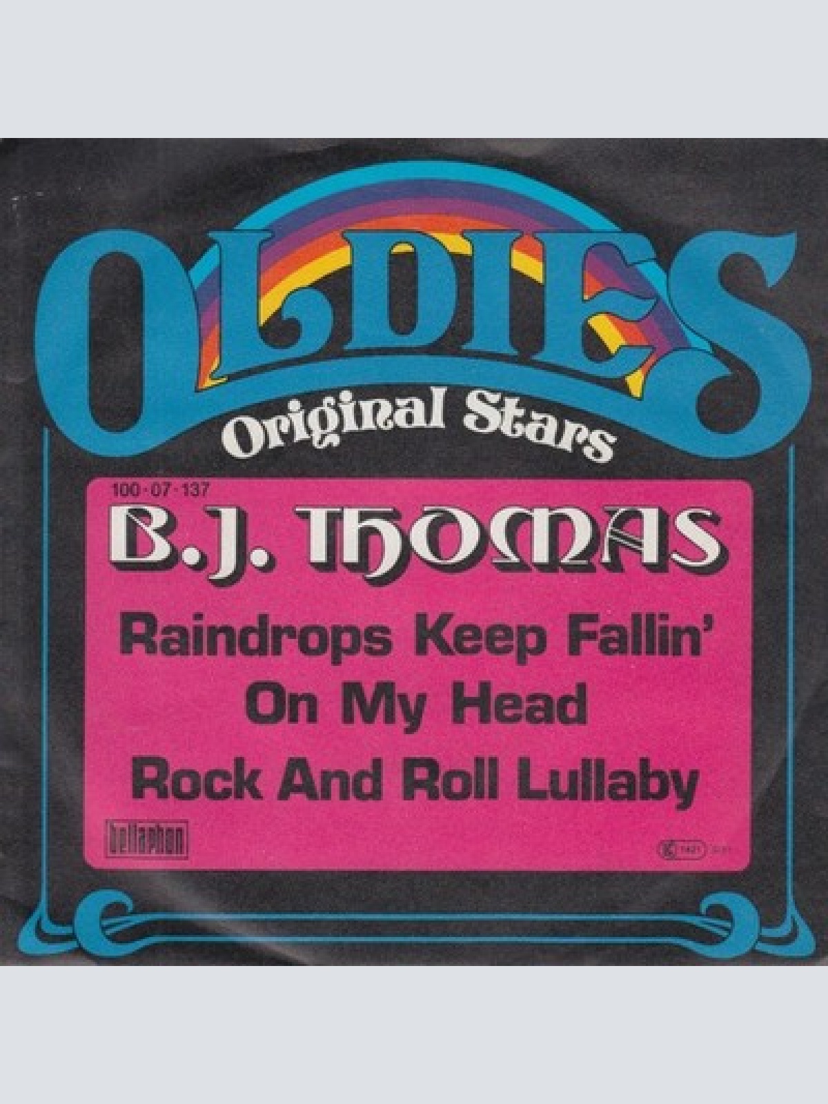 7", Single, RE B.J. Thomas - Raindrops Keep Fallin' On My Head / Rock And Rol...