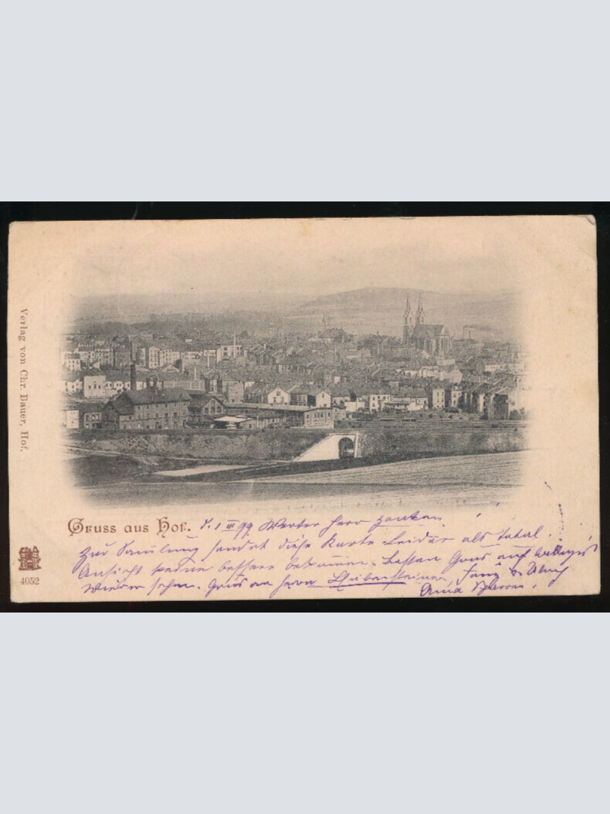 AK gruss aus Hof Bayern Deutschland (599)