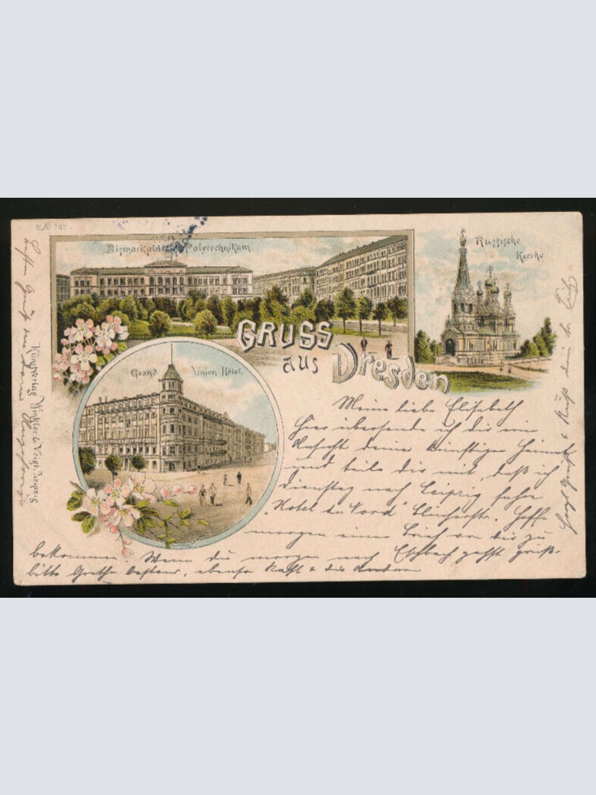 Litho-Karte gruss aus Dresden Sachen (588)