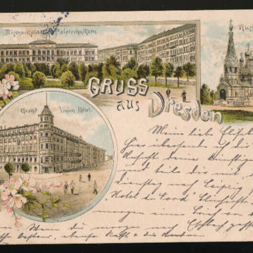 Litho-Karte gruss aus Dresden Sachen (588)