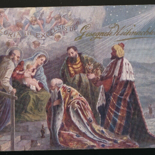 Glückwunsch-Karte Gesegnete Weihnachten die Heiligen drei Könige (611)