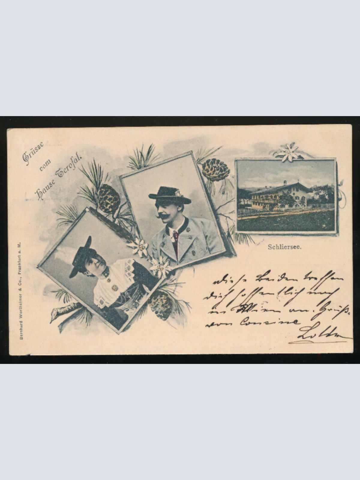 AK aus Schliersee grüsse vom Haus Terofal Bayern (598)