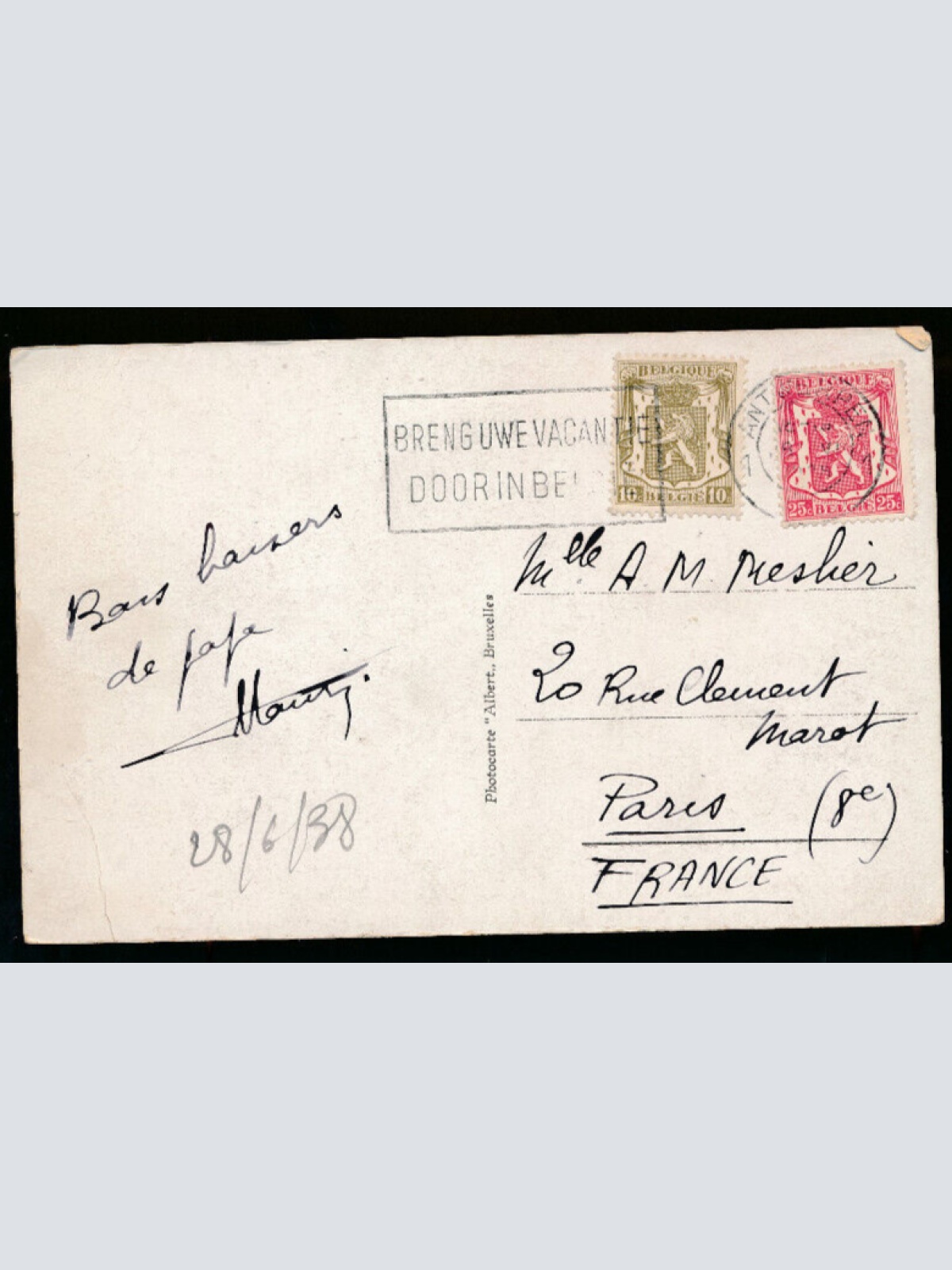 AK aus Anvers Milchverkäuferin, Hundekarren Polizist schreibt Strafzettel (617)