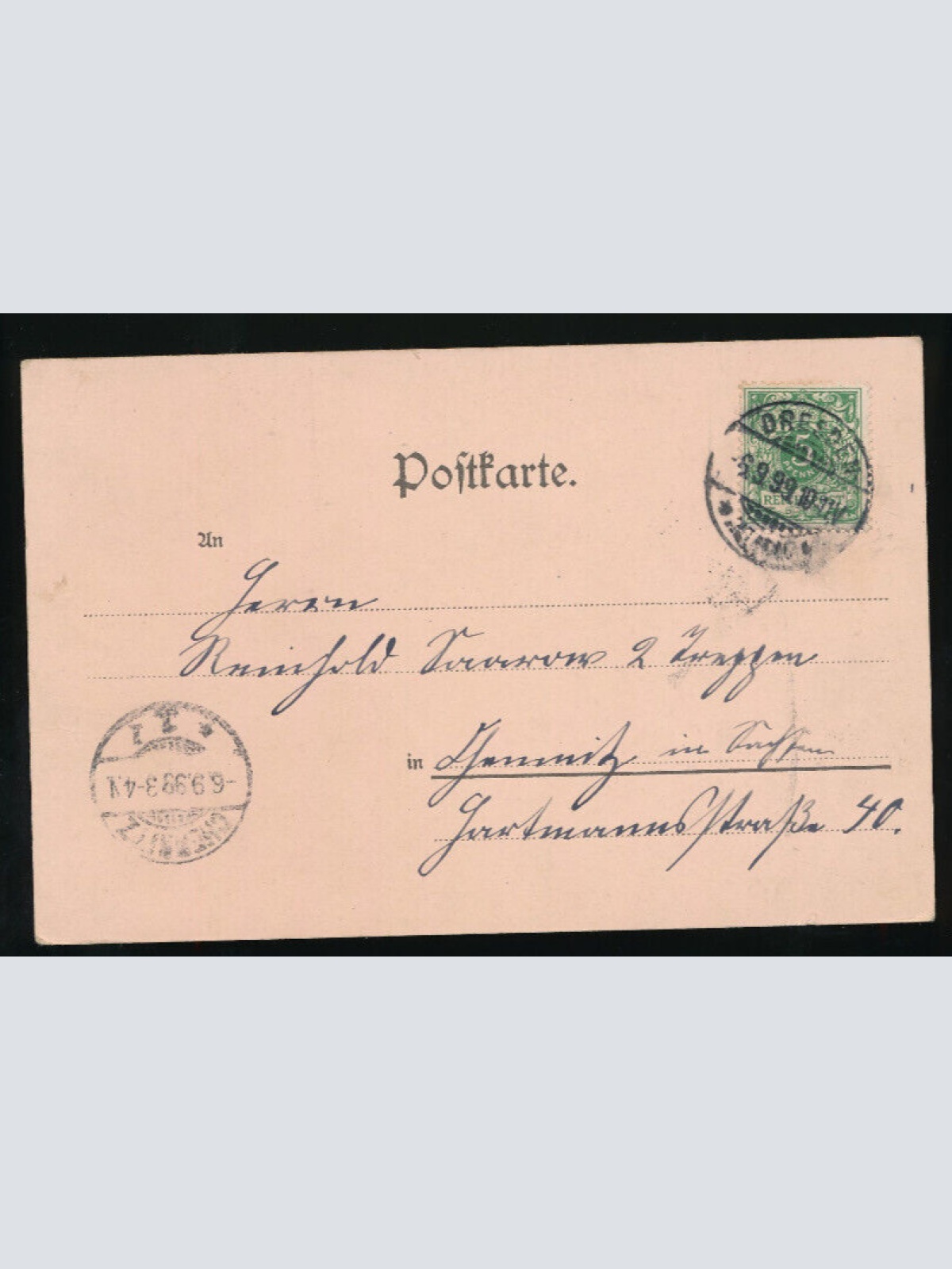 Litho - Karte aus Dresden Sachsen mit Promenadendeck Dampfer Deutschland (447)