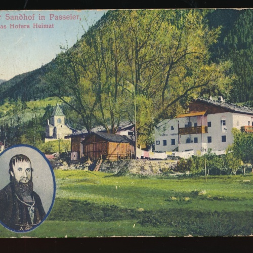 AK aus Südtirol der Sandhof in Passeier Andreas Hofer Heimat Italien (542)