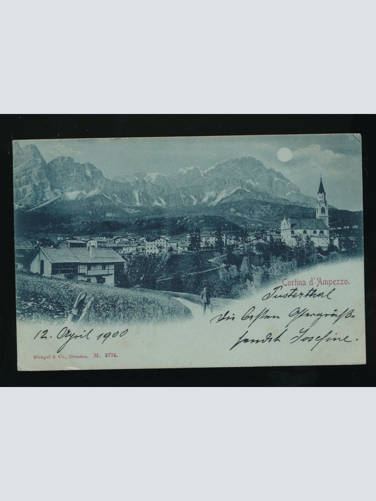 Mondschein-Karte aus Cortina d´Ampezzo Italien (541)