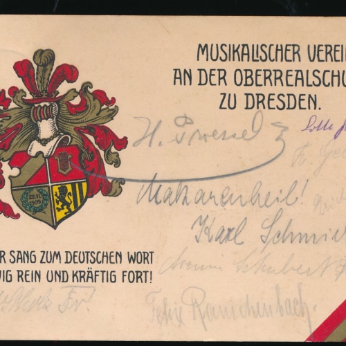 AK Musikalischer Verein an der Oberrealschule zu Dresden mit Text... (466)