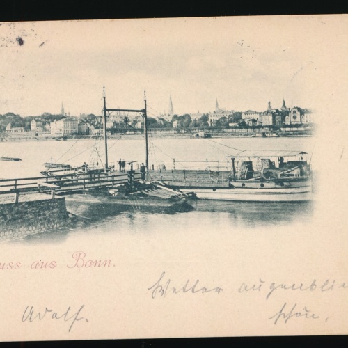 AK gruss aus Bonn Hafen 1897 Nordrhein-Westfalen (106)