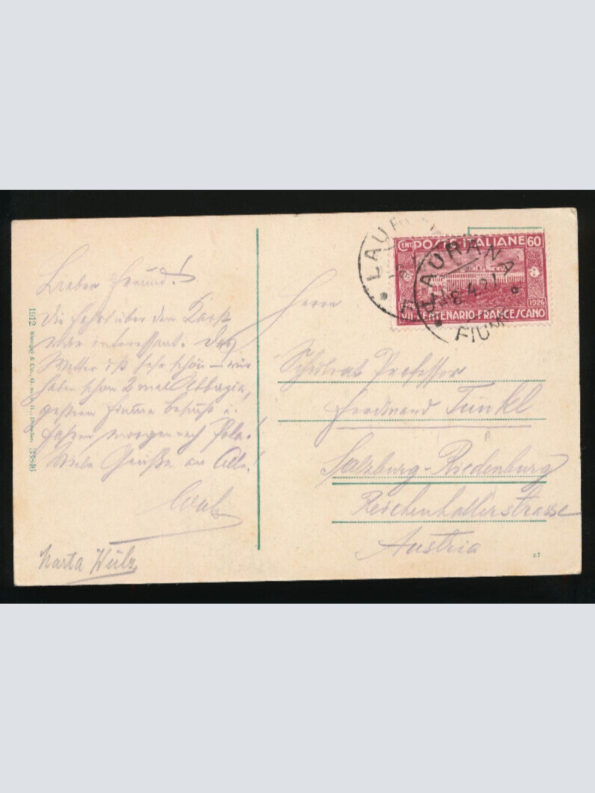 AK aus Lovrana - Lovran ausblick auf den Hafen Kroatien (274)