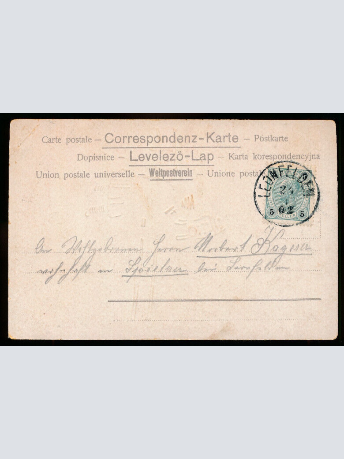 Litho-Karte von einem Trachtenpaar mit Spruch es Lebe der Kaiser (722)